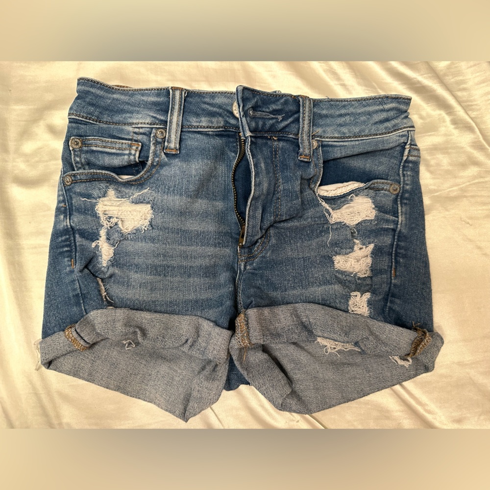 American Eagle Hi-Rise Shortie Jean shorts